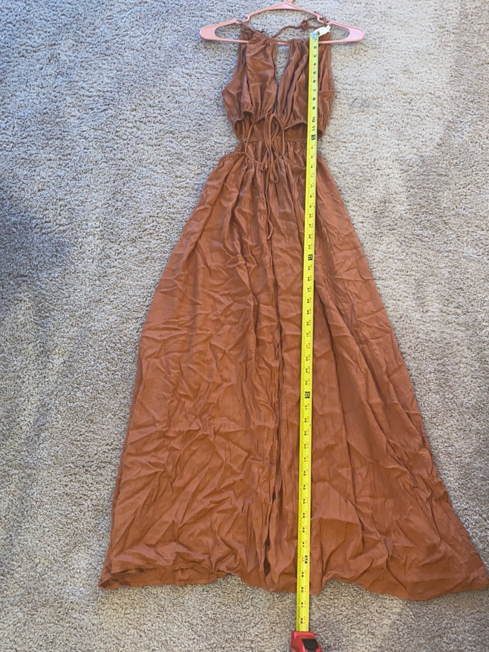 Astr The Label Rust-Brown Halter Maxi Dress - Picture 8 of 9